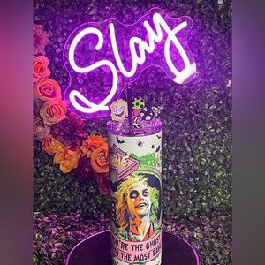 Handcrafted Beetlejuice Stainless Steel Tumbler